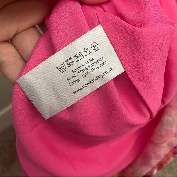 NWT ASOS HOPE & IVY Maternity Kerry Off-Shoulder Pink Floral Satin Midi Dress - Picture 8 of 14